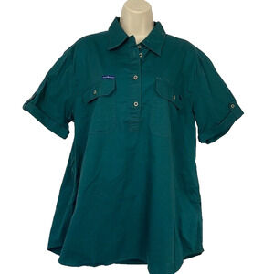 Ringers Western Top 18 Womens Loose Fit Button Up Henley Australian Cowgirl